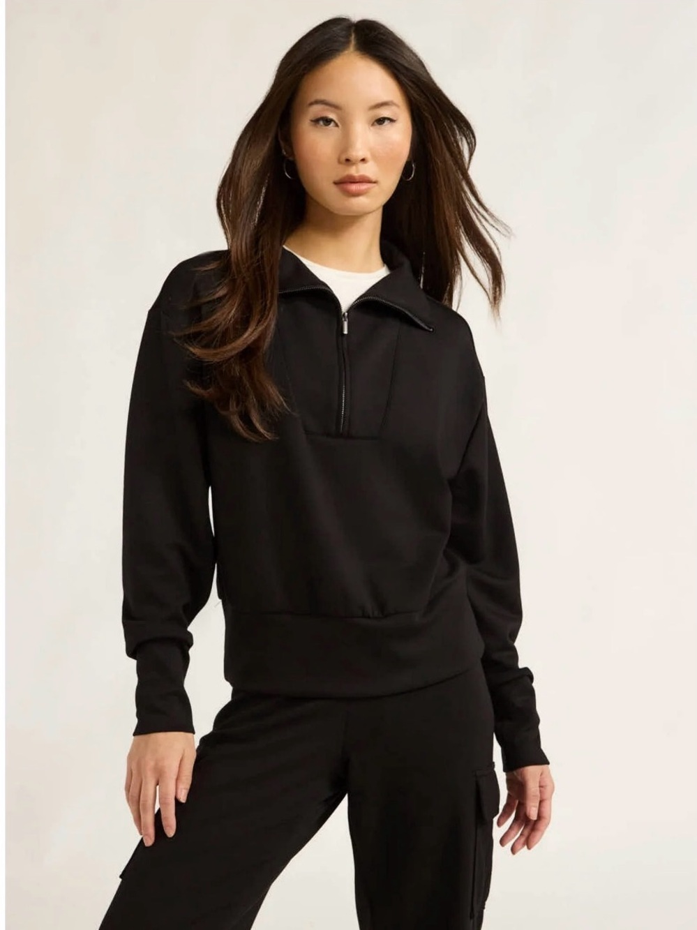 Scoop Women's Ultimate ScubaKnit Half Zip Sweatshirt, Small